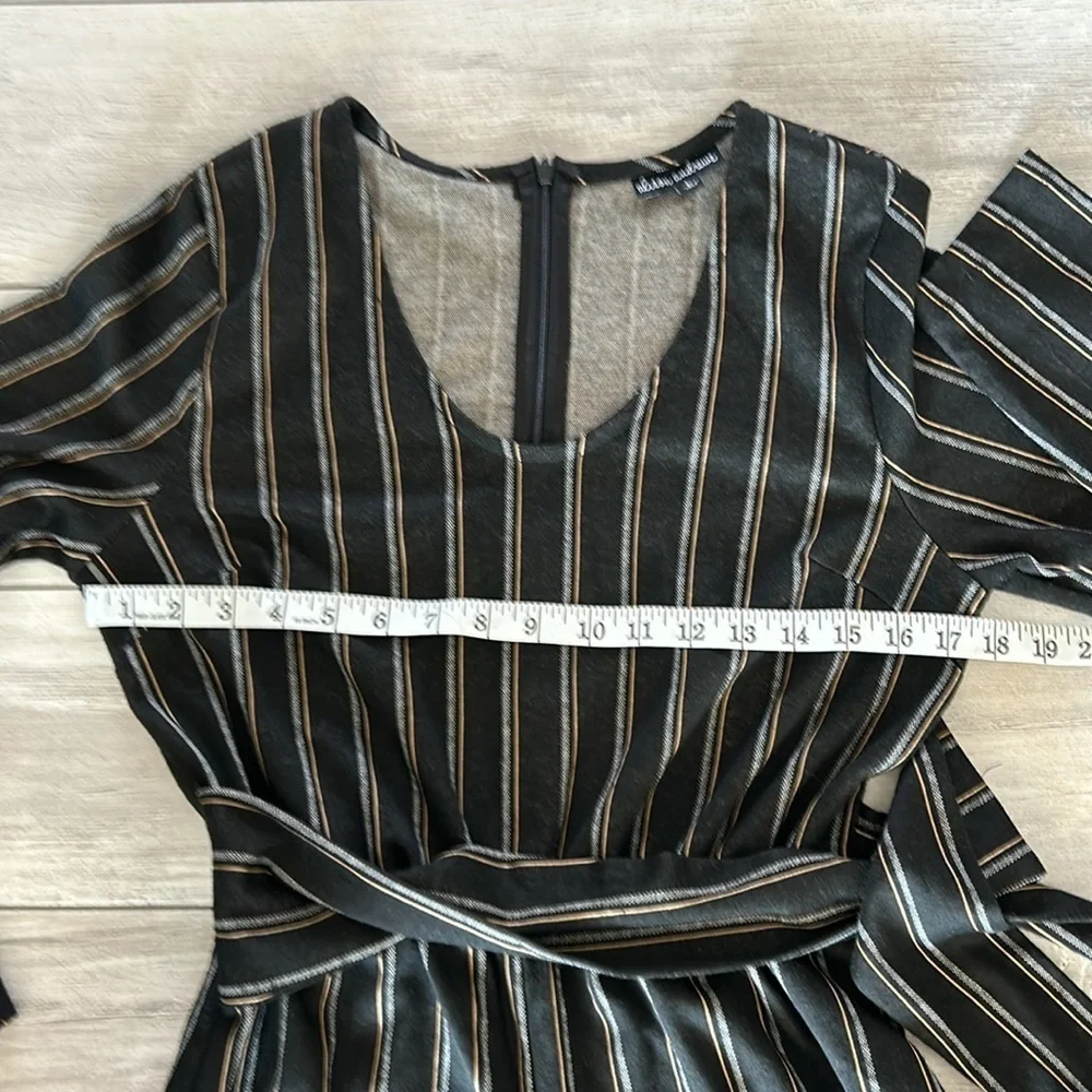 Alison Andrews Striped belted Jumpsuit size large